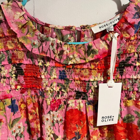 Rose + Olive Floral Blouse - Picture 4 of 6